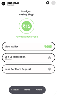 Payment and earnings dashboard